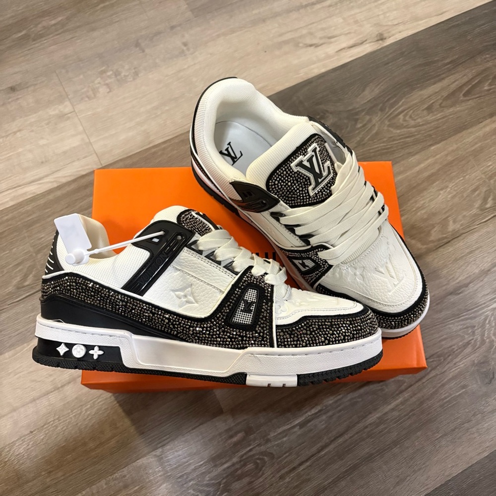 Louis Vuitton Rhinestone Black Trainers